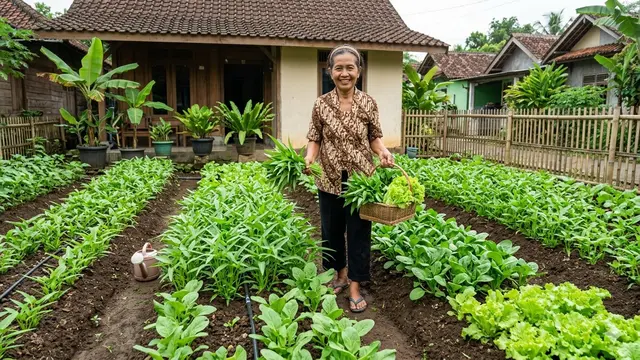 Kebun Sayur untuk Lansia Usia 60 Tahun (Foto: Gemini AI)