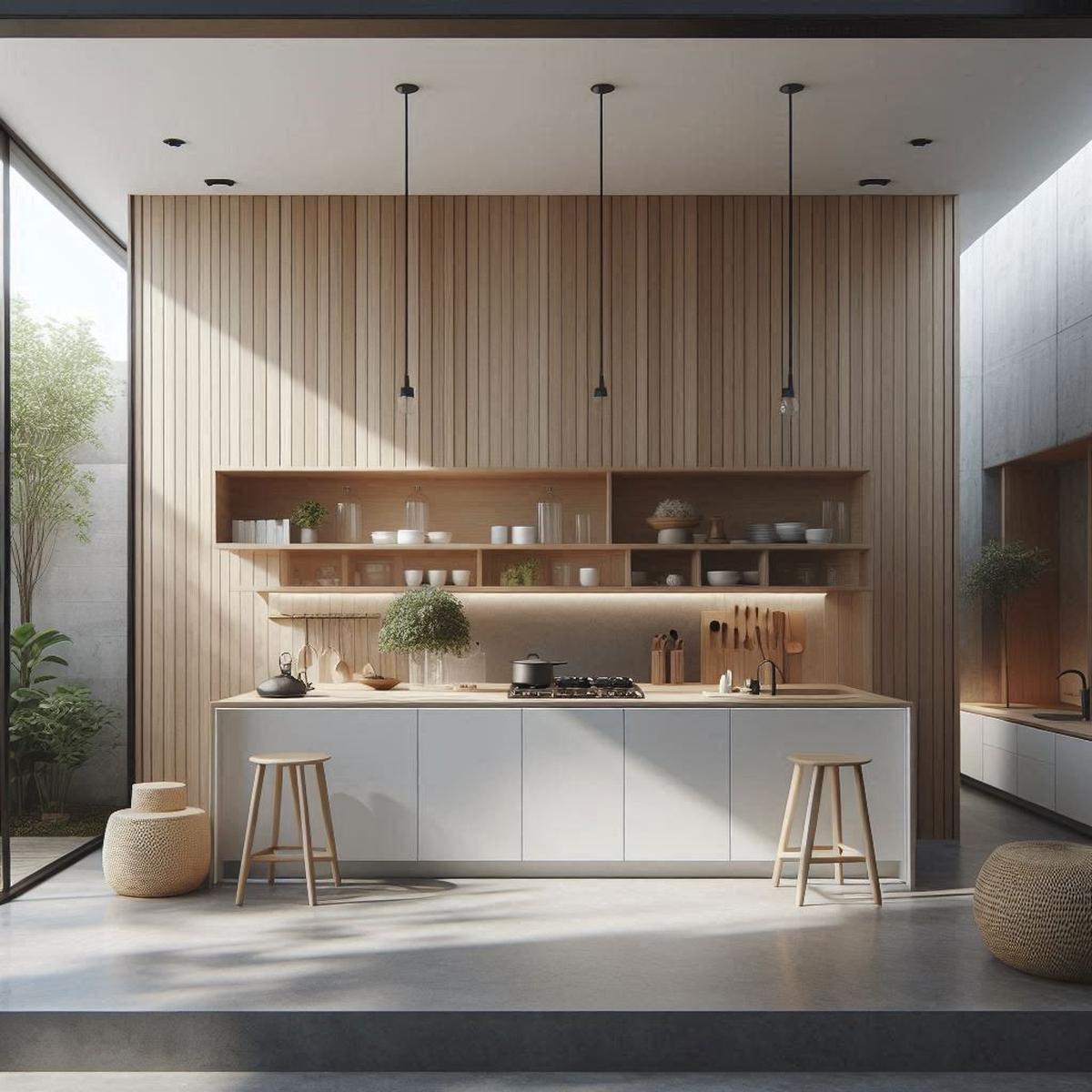 Desain Dapur Belakang Rumah yang Terbuka