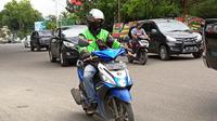 Driver Gojek yang mobile di Kota Palembang Sumsel (Liputan6.com / Nefri Inge)