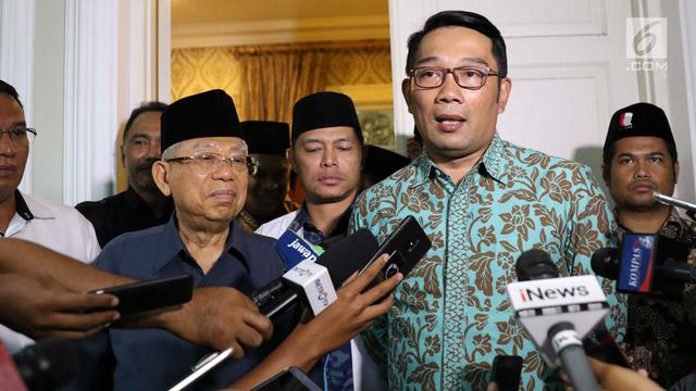 Usai Walikota Solo, Giliran Ridwan Kamil Silaturahim ke Rumah Ma'ruf Amin