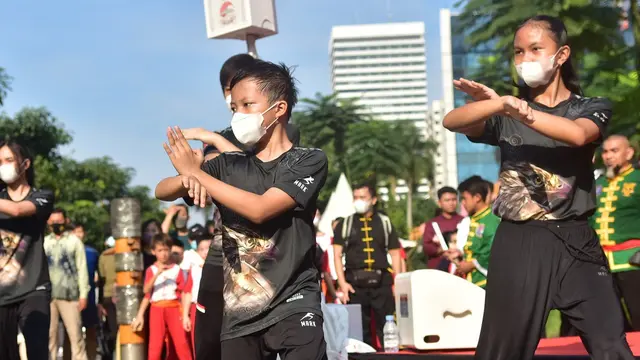 Perayaan World Wushu-Kungfu Day di Jakarta