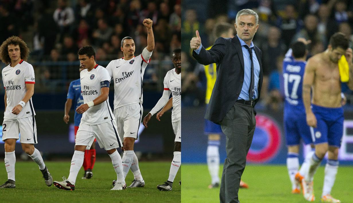 Paris Saint-Germain  ( PSG ) mungkin menjadi salah satu klub yang jadi tempat Mourinho, Klub ini beberapa kali menjalin kontak dengannya sebelum Mourinho melatih Chelsea. (AFP Photo/Jack Guez/Charly Triballeau)