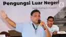 Koodinator Advokasi GEUTANYOE, Al Fadhil (kanan) saat menjadi narasumber pada media briefing 'Keberpihakan Kepada Yang Rentan: Pemenuhan Hak Bagi Pengungsi Luar Negeri' di Jakarta (3/6/2022). Pada media briefing, beberapa faktor yang mendorong para pengungsi meninggalkan negaranya adalah perang, persekusi terhadap etnis tertentu, dan konflik horizontal. (Liputan6.com)