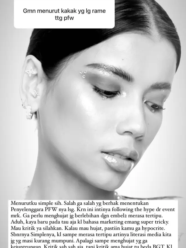 Tanggapan Simpel Sabrina Chairunnisa Soal Polemik Paris Fashion Week