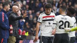 Manchester United kembali gagal menang pada pertandingan pekan ketujuh Liga Inggris. Mereka ditahan tuan rumah Aston Villa dengan skor 0-0. (AP Photo/Rui Vieira)