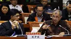 Ketua KPK Agus Rahardjo saat Rapat Dengar Pendapat (RDP) dengan Komisi III DPR di Jakarta, Kamis (7/6). Rapat membahas Rencana Kerja dan Anggaran Kementerian dan Lembaga (RKAKL) dan Rencana Kerja Pemerintah (RKP) Tahun 2019. (Liputan6.com/JohanTallo)