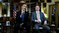 Presiden Obama dan Rapper Macklemore (sumber:mashable)