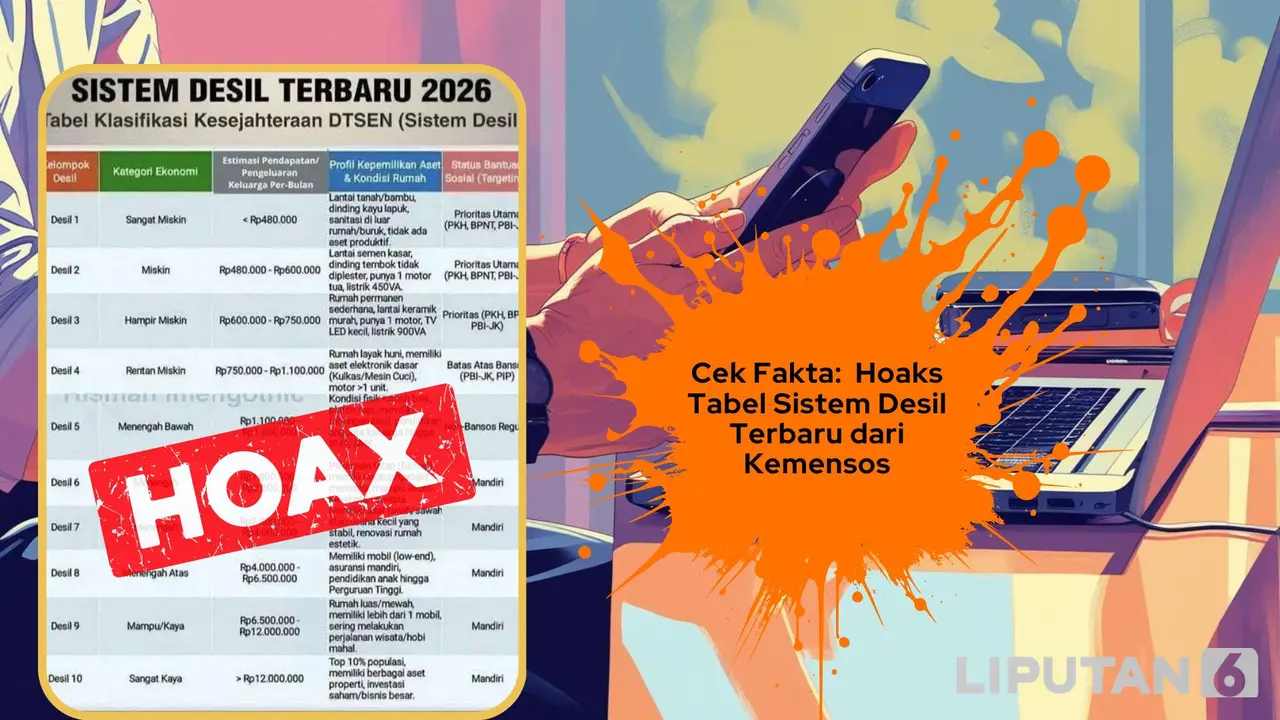 Cek fakta tabel sistem desil terbaru dari Kemensos
