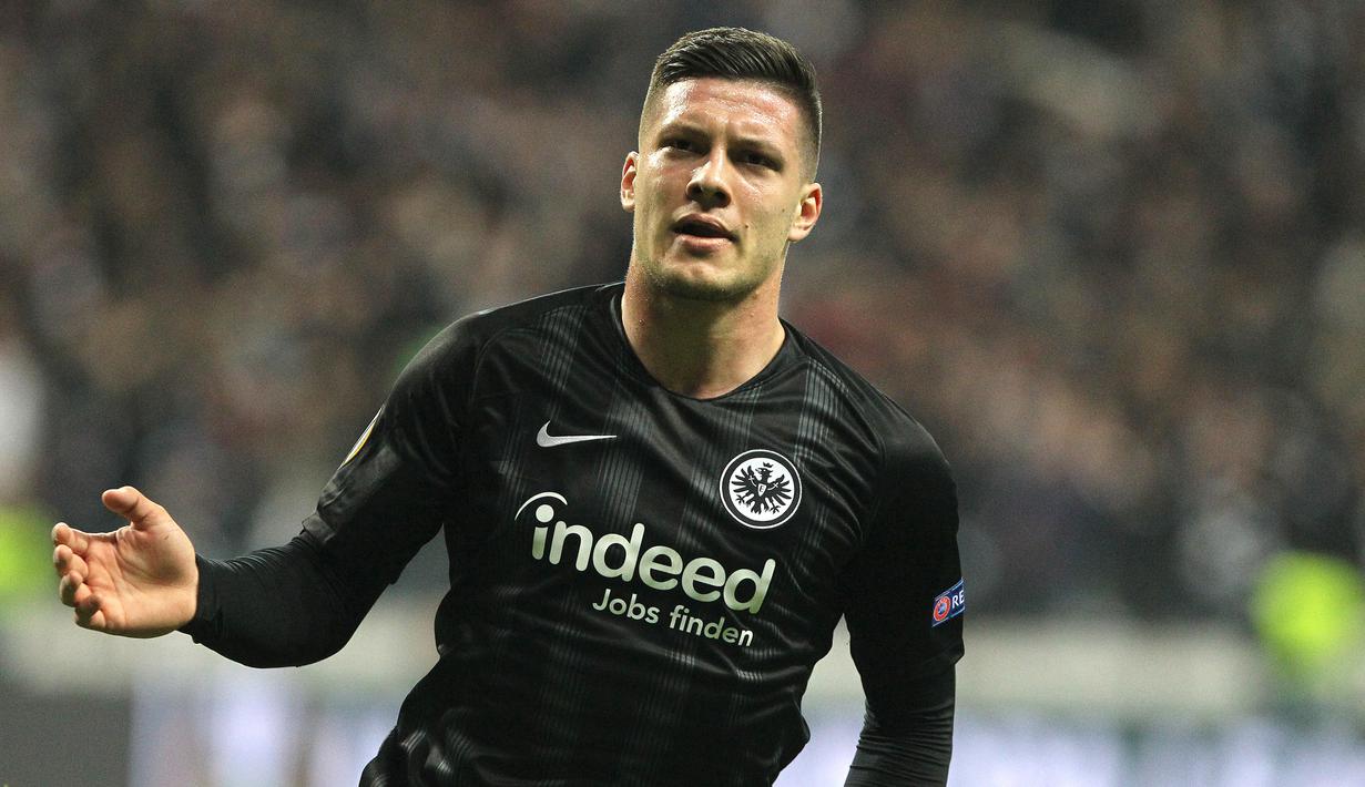 2. Luka Jovic (Striker) - Pemain berusia 21 tahun ini resmi menjadi skuat Los Blancos usai Real Madrid menggelontorkan dana sebesar 60 juta euro untuk Franfurt. (AFP/Daniel Roland)