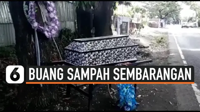 thumbnail buang sampah sembarangan kepala desa taruh peti mati