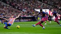 Namun, mereka mampu bangkit dan menyamakan kedudukan pada menit ke-42 lewat Marcus Rashford. (AP Photo/Bernat Armangue)