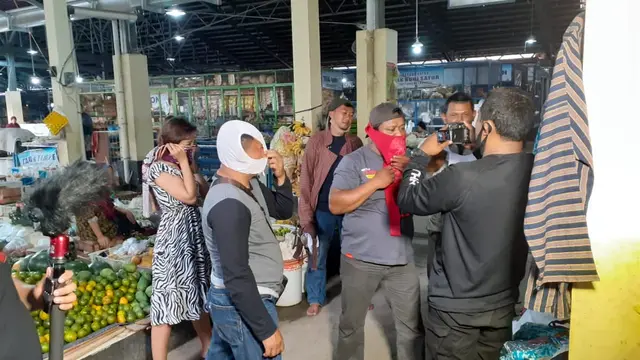 Syuting film komedi untuk sosialisasi Covid-19 di Kapanewonan Playen, Kabupaten Gunungkidul. (Foto: Liputan6.com/Hendro Ary Wibowo)