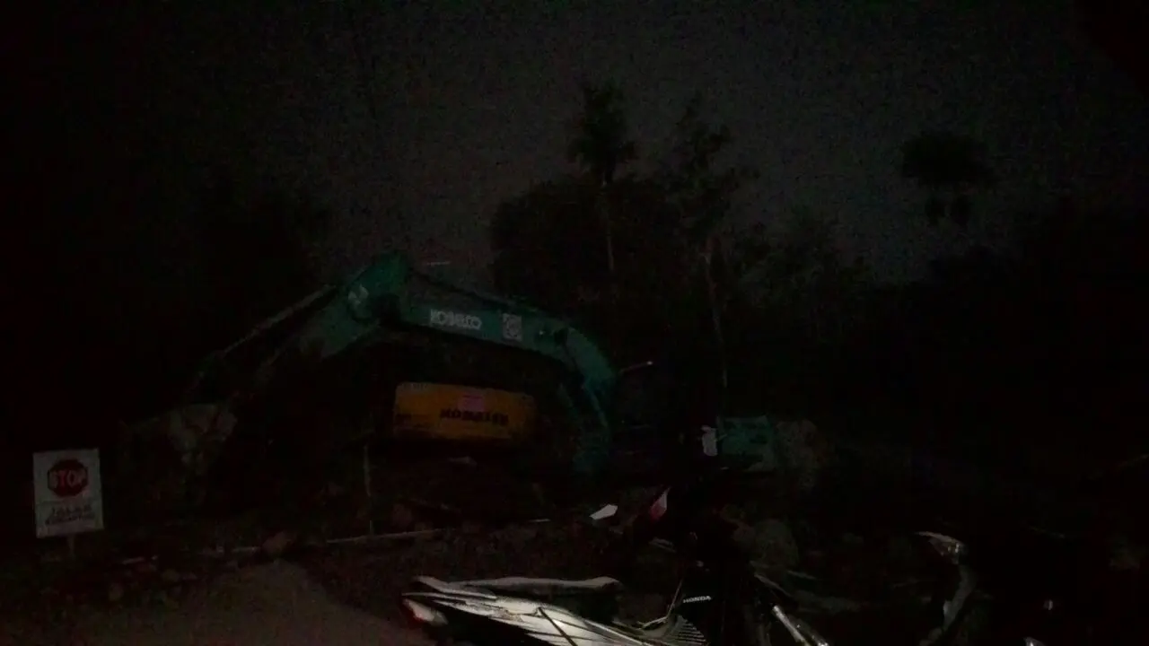 Suasana daerah di sekitar setelah Gunung Sinabung meletus.