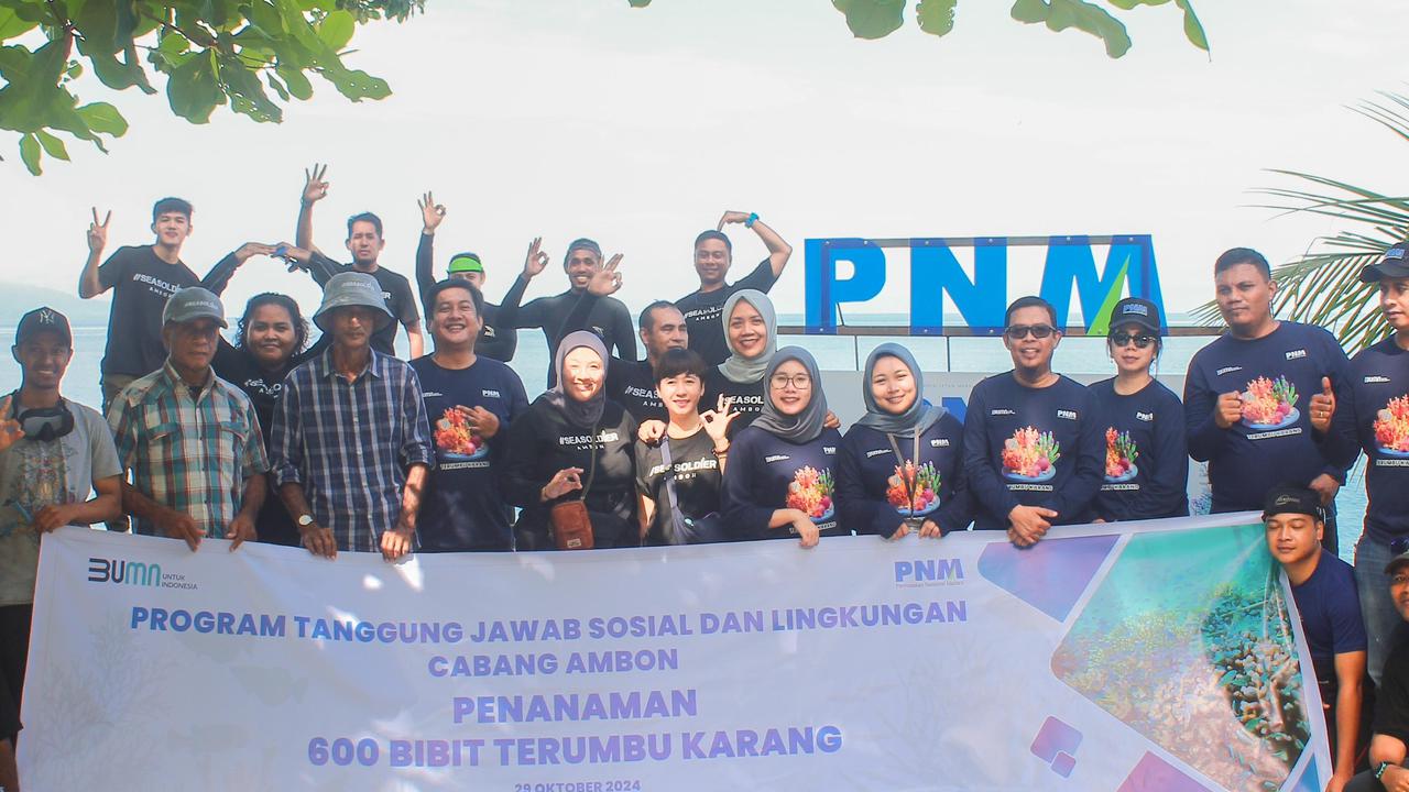 PNM Gandeng Pemuda dalam Konservasi Terumbu Karang di Ambon