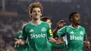 Newcastle meraih kemenangan fantastis saat bertandang ke markas klub Azerbaijan, Qarabağ FK dalam laga Play Off Liga Champions 2025/2026, Rabu (18/02/2026). (AP Photo/Stringer)