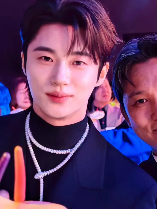 Byeon Woo-seok di Acara Bvlgari Seoul. [@jc.babin]