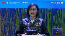 Menteri Keuangan (Menkeu) Sri Mulyani. (Foto: tangkapan layar/Tira Santia)