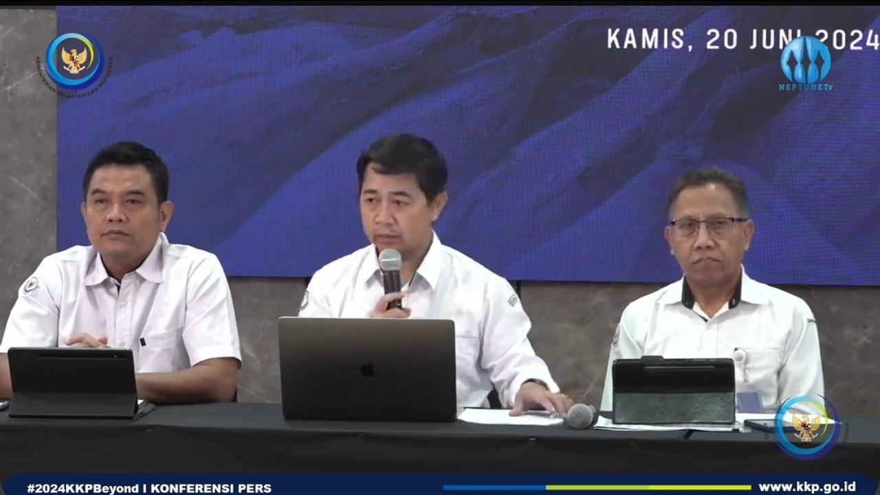 Konferensi Pers bertajuk Memacu Hulu-Hilir Bisnis Perikanan Tuna Indonesia, di Kantor KKP, Jakarta, Kamis (20/6/2024). (Foto:Liputan6.com/Arief RH)