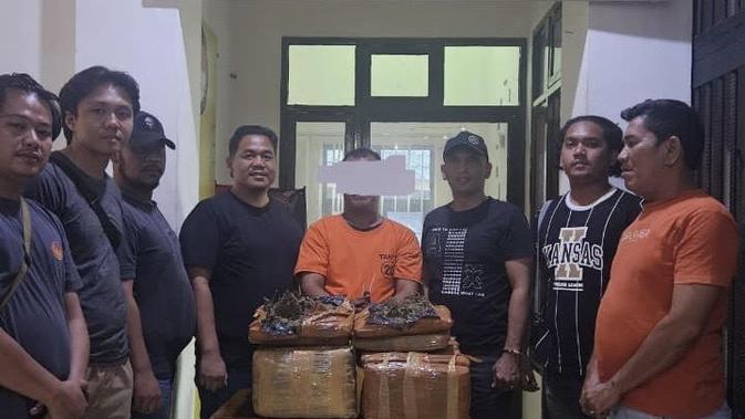 Polisi Labuhanbatu Selatan Buru Kurir Ganja, Kejar-kejaran Dramatis Berujung Tembakan