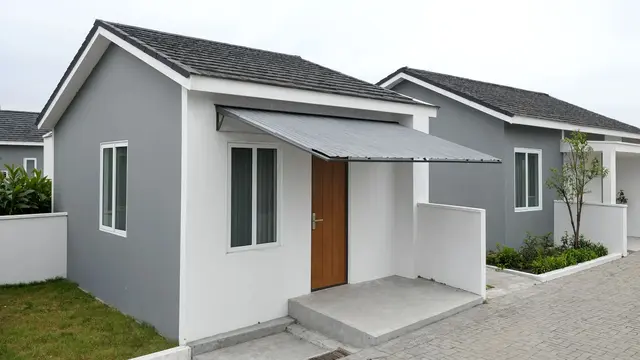 Kanopi Atap Miring Satu Arah