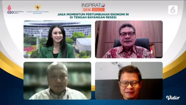 Inspirato Sharing Session Liputan6.com bertajuk 'Jaga Momentum Pertumbuhan Ekonomi RI di Tengah Bayang-Bayang Resesi', Jumat (18/11/2022).