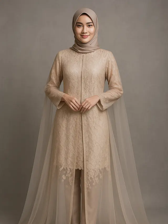 7 Model Tunik Brokat Panjang Belah Depan Cocok untuk Pesta Pernikahan, Tampil Anggun dan Berkelas di Setiap Momen