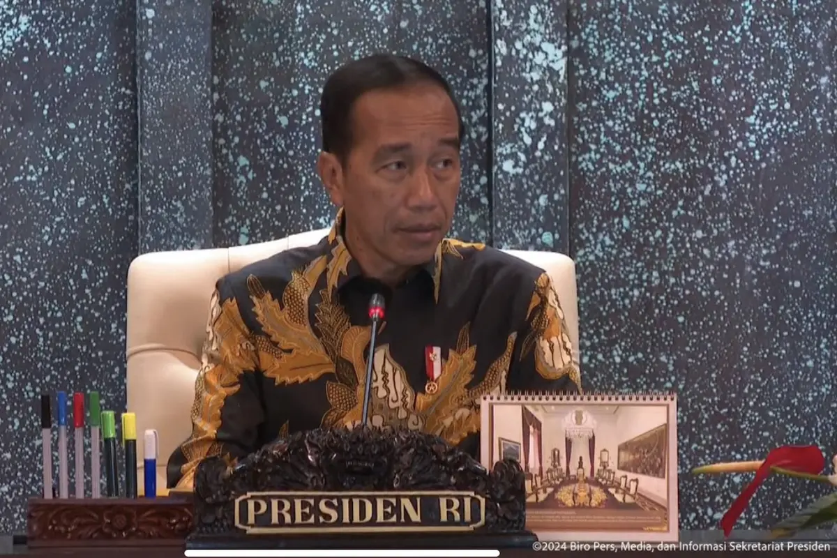 Presiden Joko Widodo (Jokowi) memimpin sidang kabinet paripurna terakhir di Ibu Kota Nusantara (IKN) (Youtube Sekretariat Presiden)