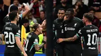 Pada menit ke-23, Liverpool berhasil menyamakan kedudukan lewat aksi Ibrahima Konate. (PIERO CRUCIATTI/AFP)
