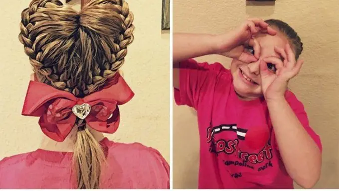 Valentine, Para Ayah Belajar Bikin Bentuk Love di Rambut Anaknya