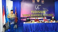 Wali Kota Tarakan dr. Khairul, M. Kes di acara  acara Yudisium STMIK PPKIA Tarakanita Rahmawati Tahun 2020 yang berlangsung virtual.