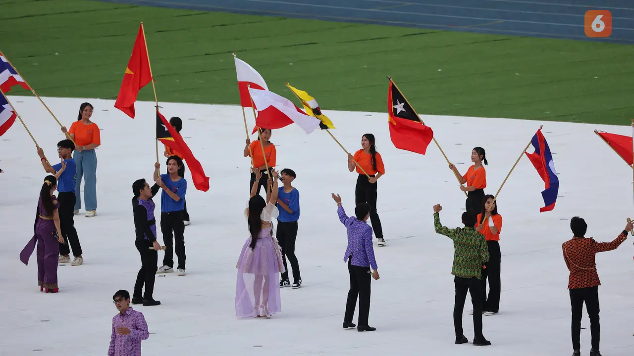 SEA Games 2023: Pembukaan: Bendera Merah Putih Dipasang Tebalik