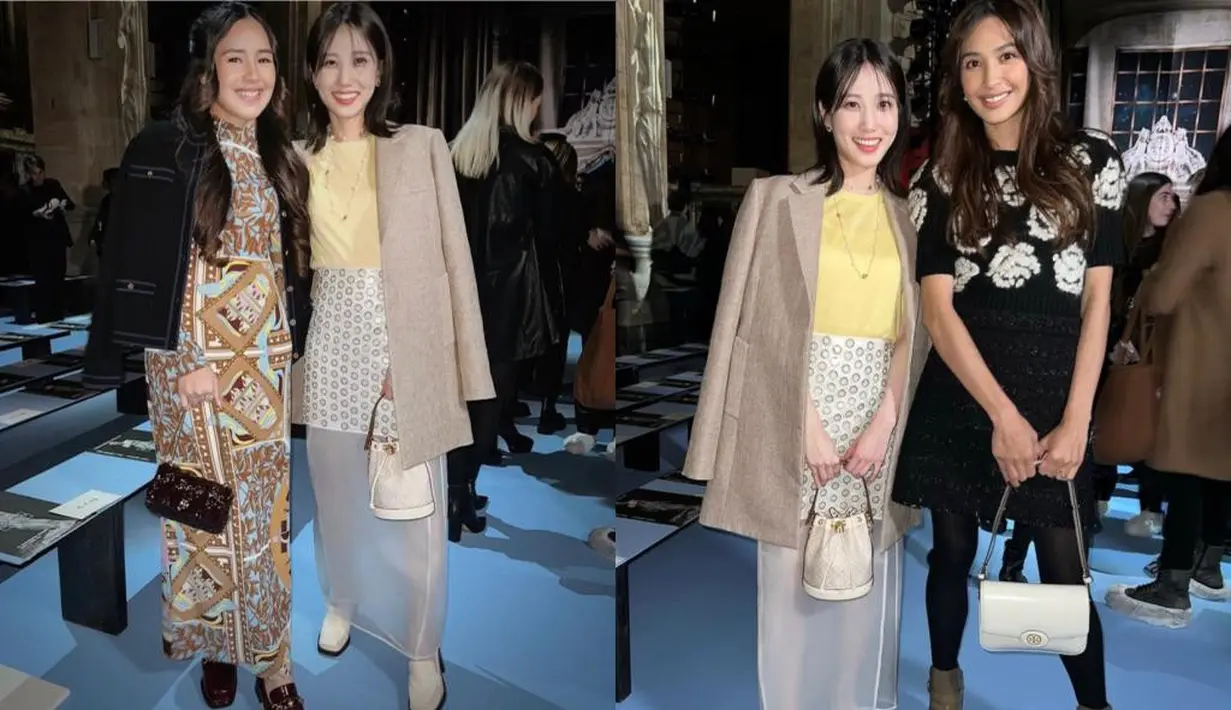 Keduanya juga sempat berfoto bersama aktris terkenal Korea Selatan, Park Eun Bin. [@miktambayong/@bebytsabina].