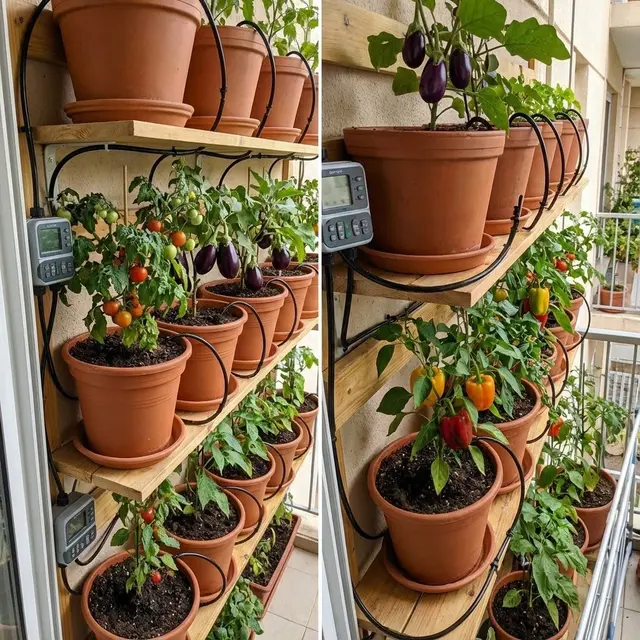 Kebun Sayur Mini Vertikal di Balkon Sempit