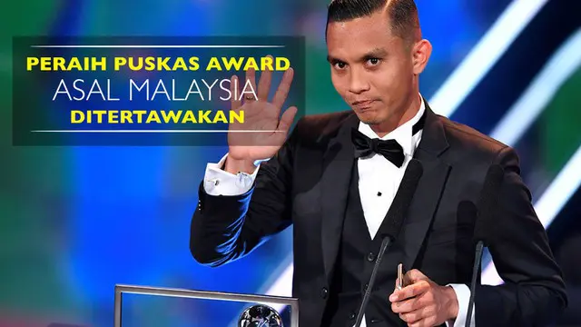 Video peraih FIFA Puskas Award asal Malaysia, Mohd Faiz Subri, sempat ditertawakan saat seremoni pemberian trofi.