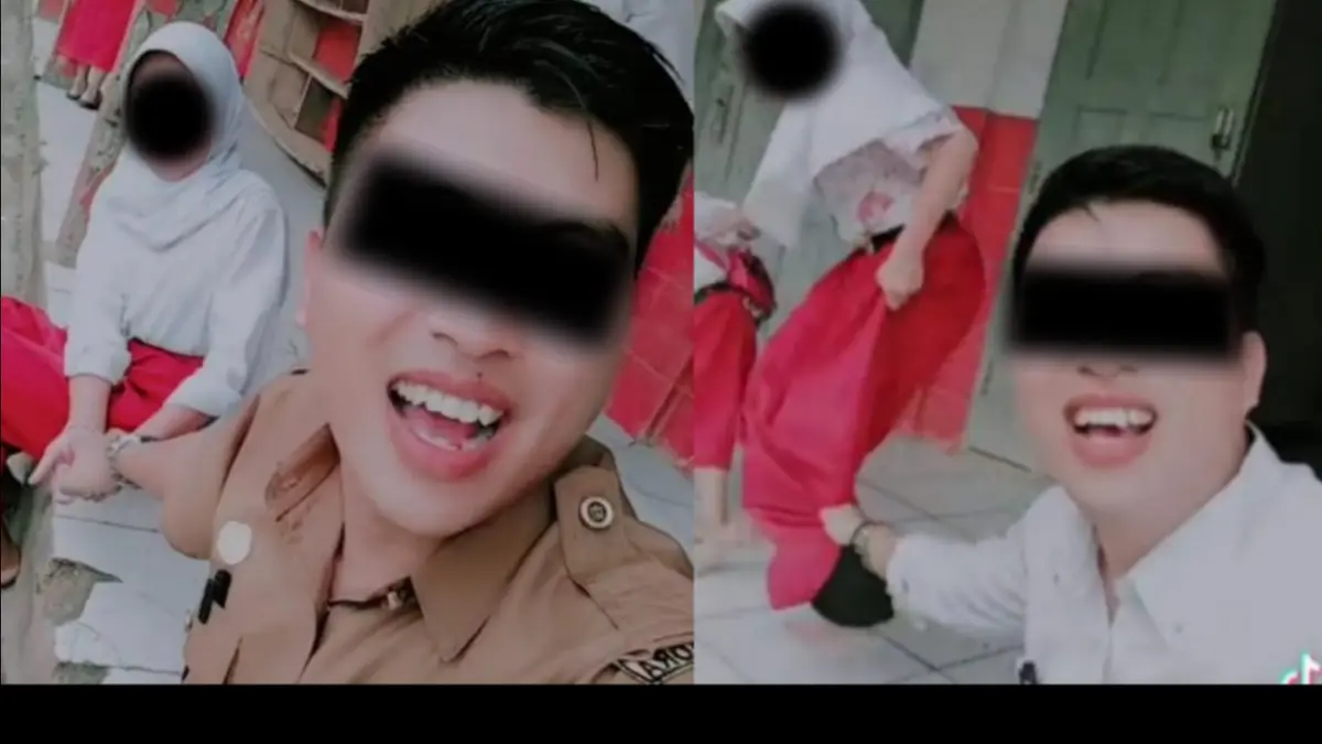 Viral Guru Pegang-Pegang Rok Murid SD Dijadikan Konten, Warganet: Pedofil  Menjijikkan - Health Liputan6.com