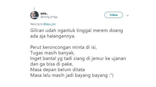 7 Alasan Mau Tidur Netizen Ini Malah Bikin Gagal Ngantuk