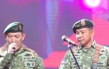Panglima TNI & Pangkostrad Beraksi Lagi di Panggung, Anak Band Banget Kini Bareng Kapolri