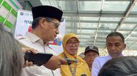 Kepala Puskesmas Pasar Minggu, Sri Rejeki Amelia menjelaskan, adanya tahapan proses pemeriksaan sesuai dengan siklus hidup pasien dalam program Cek Kesehatan Gratis (CKG). (Liputan6.com/Arviola&nbsp;Marchsyalina Syurgandari)