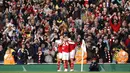 Gol Arsenal disumbang oleh Gabriel Martinelli, Thomas Partey, Martin Odegaard dan dua gol dari Reiss Nelson. (AP/David Cliff)