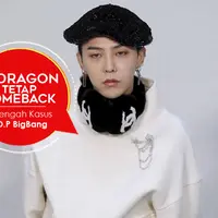 Meski sang rekan, T.O.P BigBang tengah terbelit kasus, G-Dragon tetap merilis comeback solo. (Foto: AFP/Bintang.com, Desain: Nurman Abdul Hakim/Bintang.com)