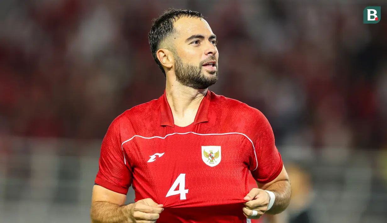 <p>Pemain Timnas Indonesia, Jordi Amat melakukan selebrasi setelah mencetak gol ke gawang Chinese Taipei saat laga FIFA Matchday di Stadion Gelora Bung Tomo (GBT), Surabaya, Jumat (05/09/2025). (Bola.com/Abdul Aziz)</p>