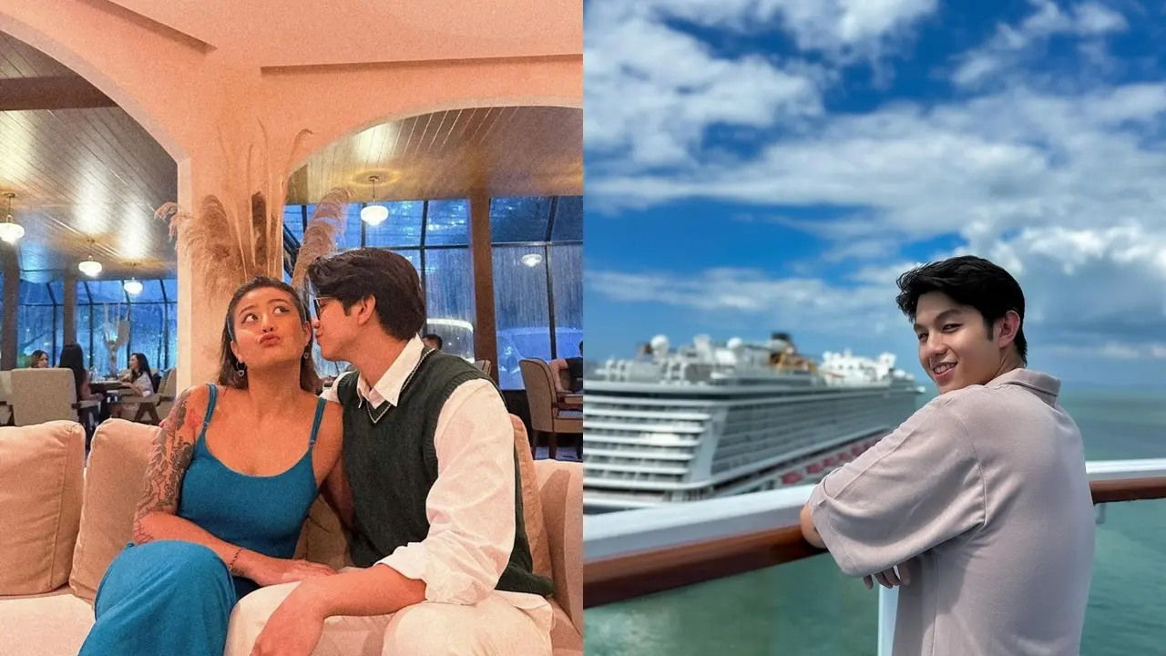 Awkarin dan Jonathan Alden di Kapal Pesiar