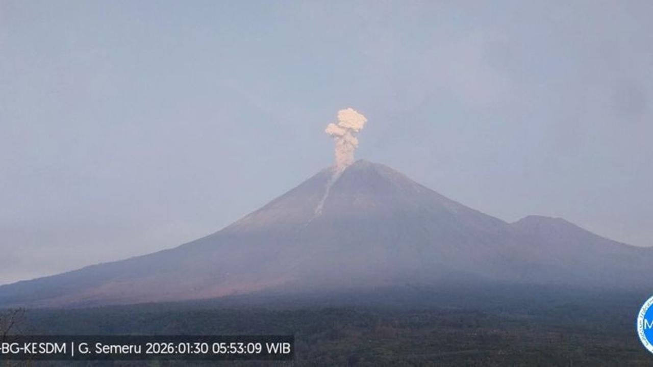Erupsi Gunung Semeru Tiga Kali dalam Sehari, Kolom Letusan Capai 1 Km
