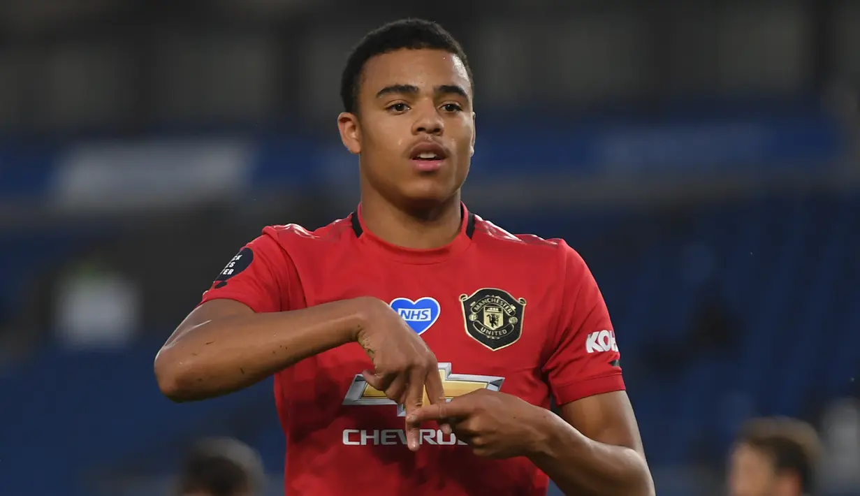 1. Mason Greenwood - Pemain berusia 18 tahun ini tampil mengesankan bersama Manchester United. Greenwood telah menyumbangkan 16 gol dan lima aasist di semua kompetisi. (AFP/Mike Hewitt/pool)
