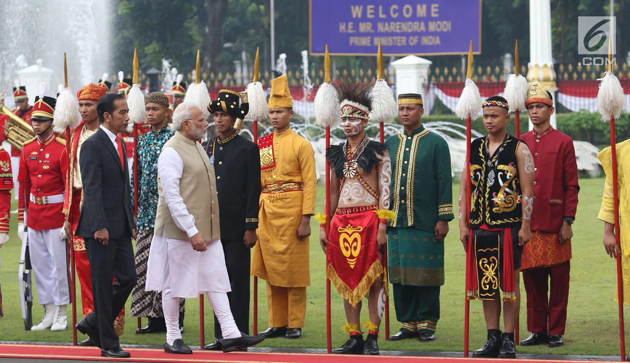Foto Presiden Jokowi Sambut Kedatangan Pm India News Liputan6 Com