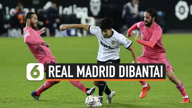 VIDEO: Real Madrid Dibantai Valencia, Kebobolan 4 Gol