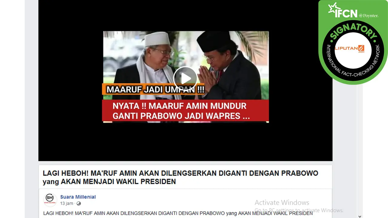 Hoaks Ma'ruf Amin