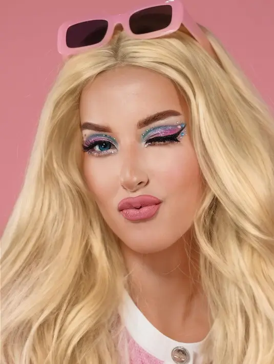 Ditambah dengan crystal beads yang memberi kesan dramatis.