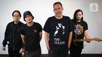 Grup band Bunga saat wawancara khusus dengan Liputan6.com di Jakarta, Rabu (8/1/2025). (Liputan6.com/Angga Yuniar)