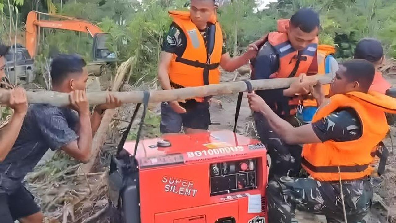 TNI dan PLN Percepat Pemulihan Listrik Aceh Barat dengan Pemasangan Generator Pasca-Banjir